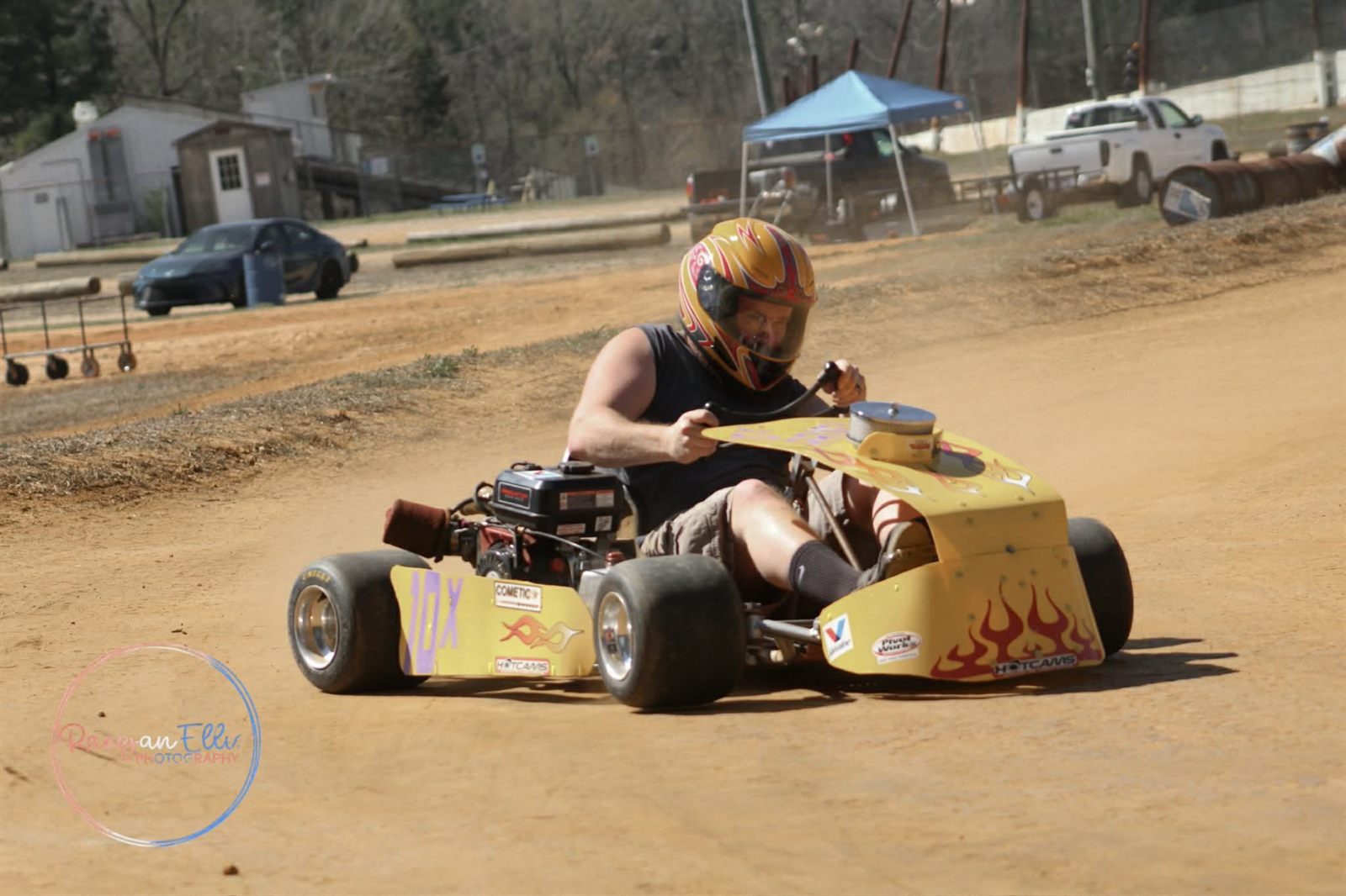 Rainey Racing kart on the dirt