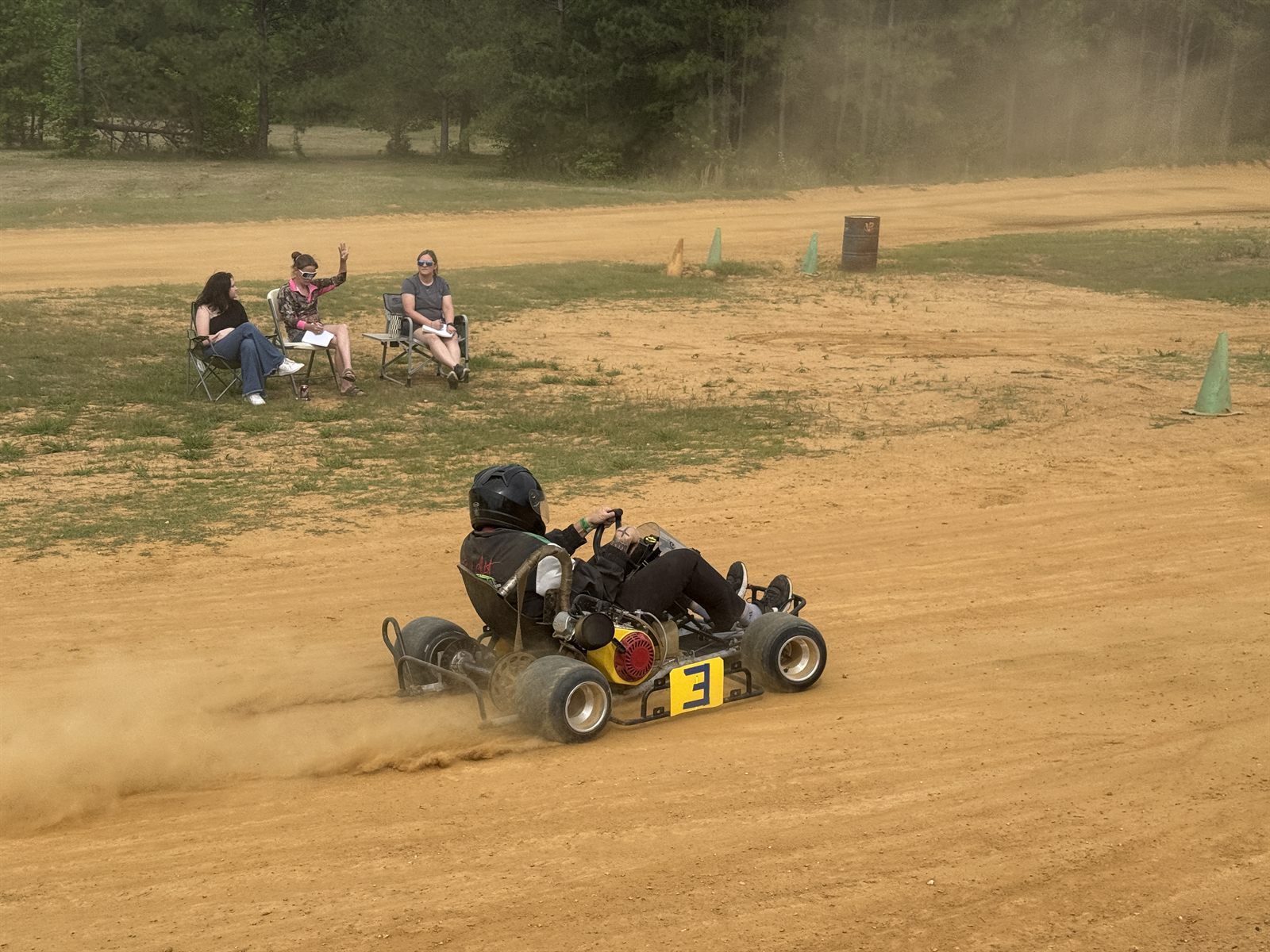 Ronnie Rainey in the No. 3 kart