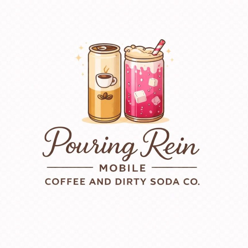 Pouring Rein Mobile Coffee and Dirty Soda Co. logo